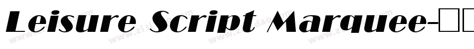 Leisure Script Marquee字体转换